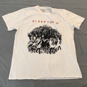 Sleep Token Shirt Mens Medium‎ White Band Graphic Tee T-Shirt Art Print